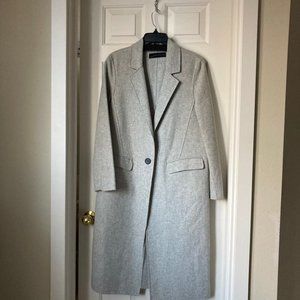 Zara wool blend grey/gray coat